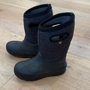 Bogs Kids Black and Gray Rain Boots